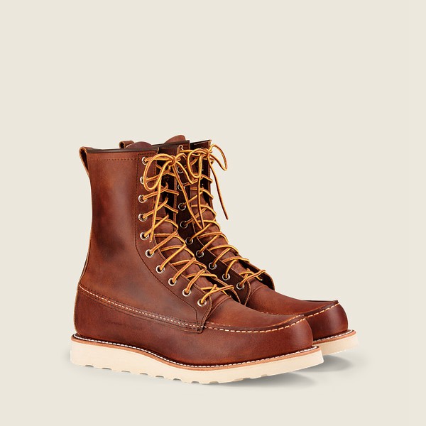 Red Wing Heritage Boots Classic Moc - 8-Inchr Rough & Tough Læder - Brune - Herre 4258-FRDIB